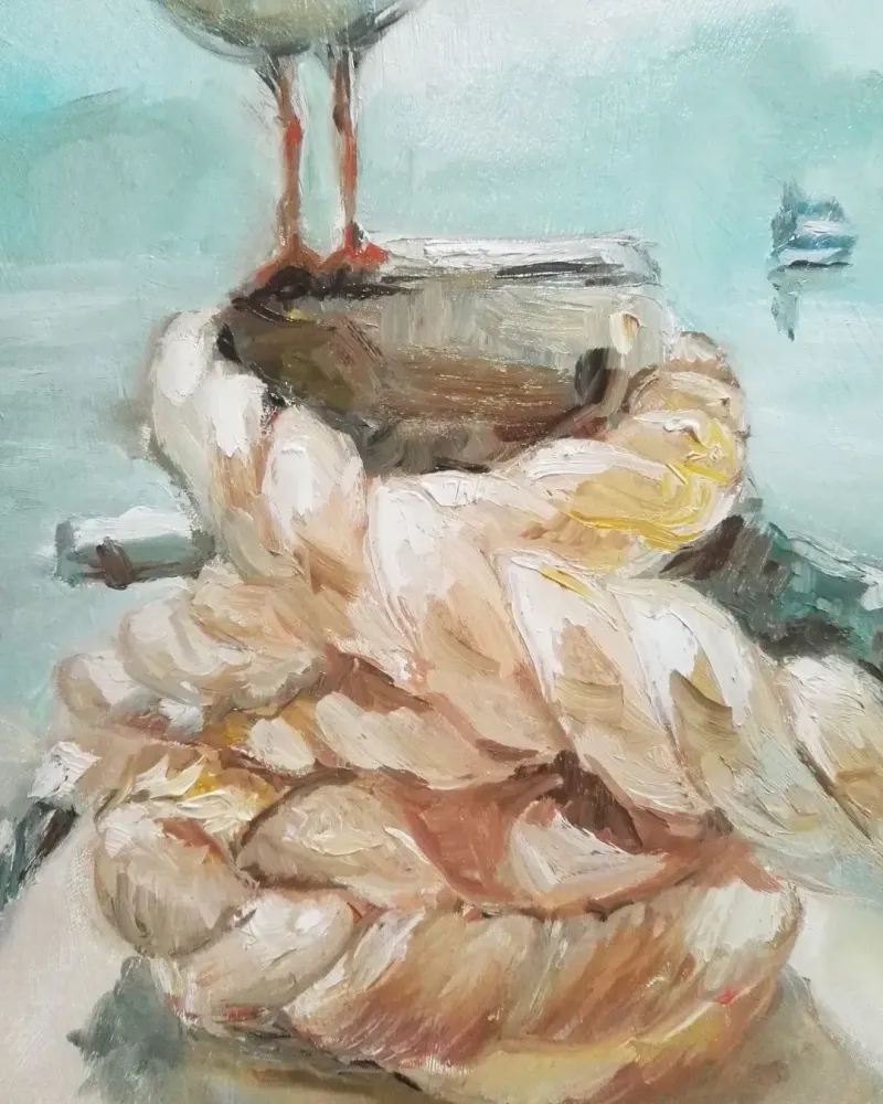 Причал. Картина маслом 40×60 см — 40×60 см