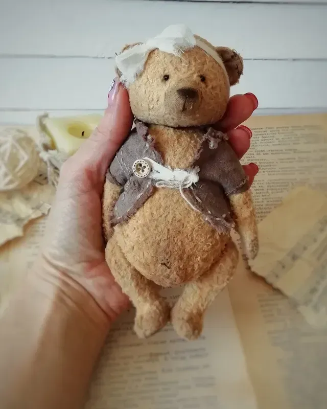 Мишка Тедди Хлоя, бежевый, 16 см