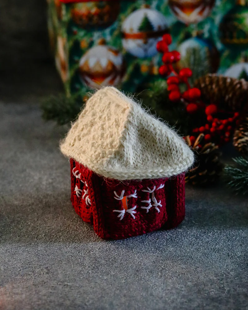 Новогодний домик со свечой, Интерьерный домик с подсветкой