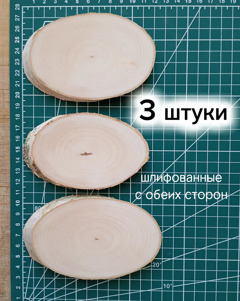 null — Спил березовый, 3 шт