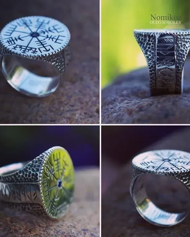 Перстень «Vegvisir» - Рунический компас — Основной