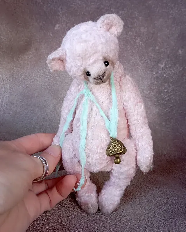 Мишка Тедди Малыш, розовый, 16 см
