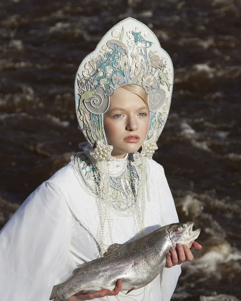 «Морская царевна»: кокошник и ворот