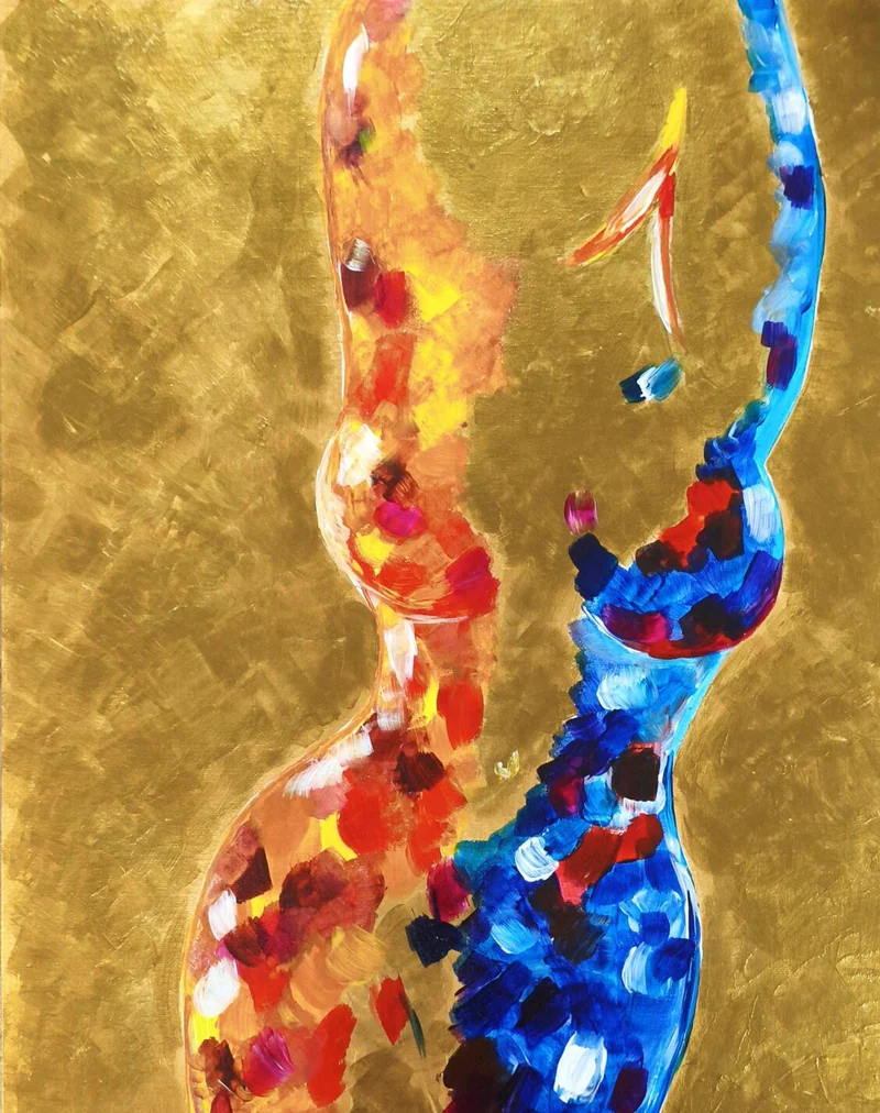 Картина «Две грани», акрил, 40×50 см
