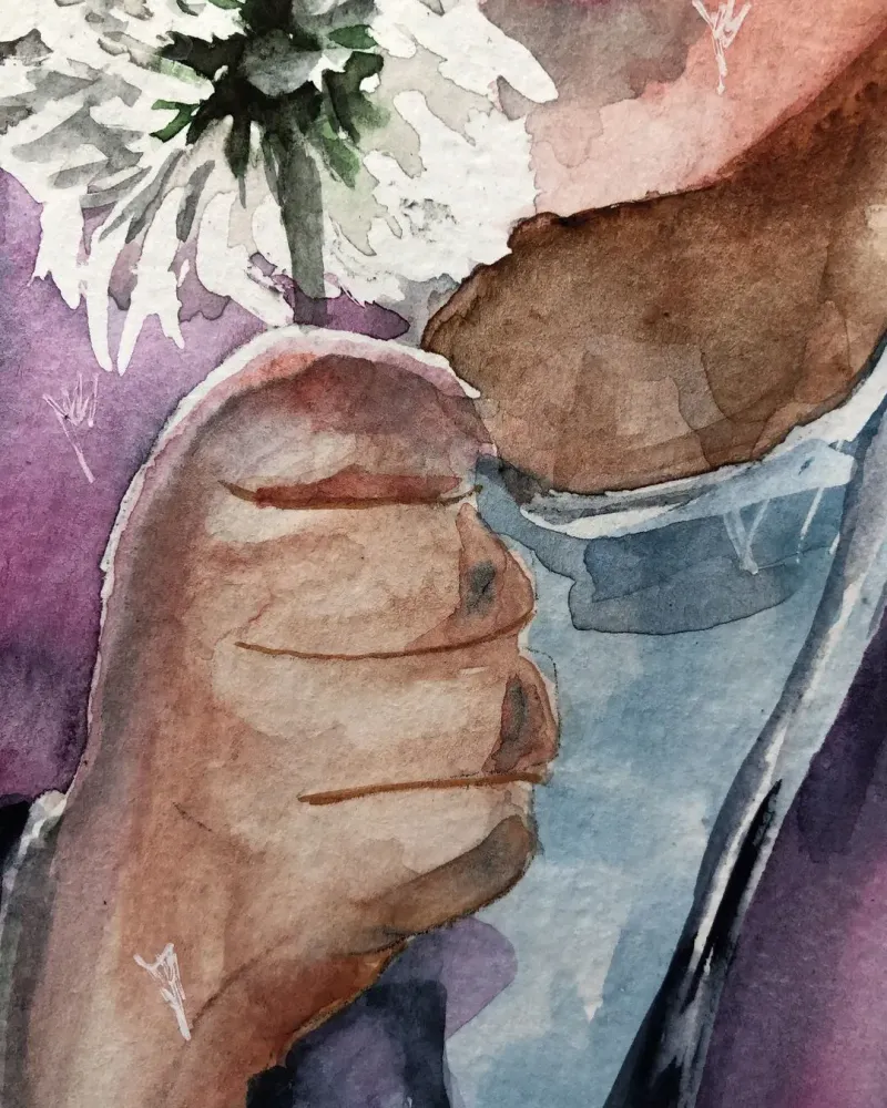 Одуванчик. Акварель 21×30 см — 21×30 см