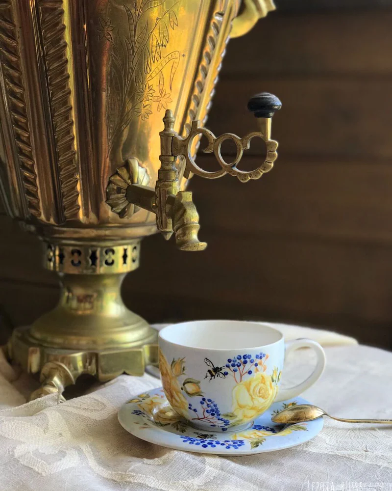 Чайная пара фарфоровая «К самовару»