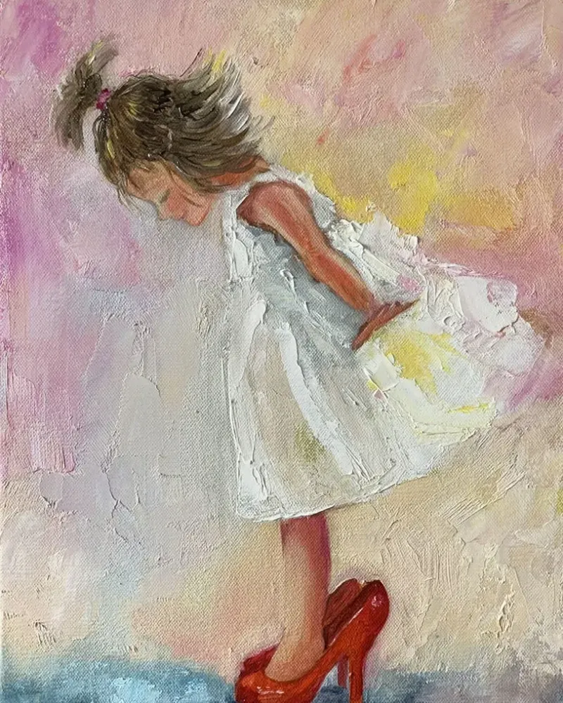 Мамины туфли. Картина маслом 30×40 см — 30×40 см