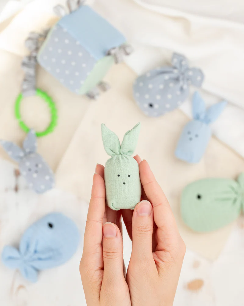 Сенсорные игрушки-погремушки «Шумелки», 3 шт. — Голубой, зелёный