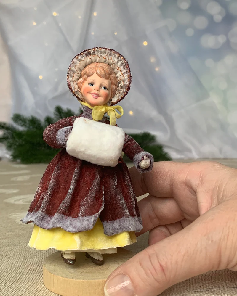 Ватная елочная игрушка