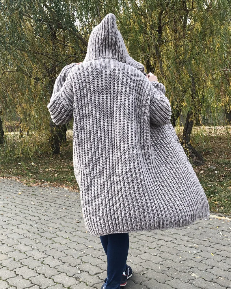 Красный Кардиган мужской вязаный
