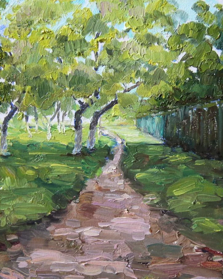 Летние прогулки. Серия работ маслом