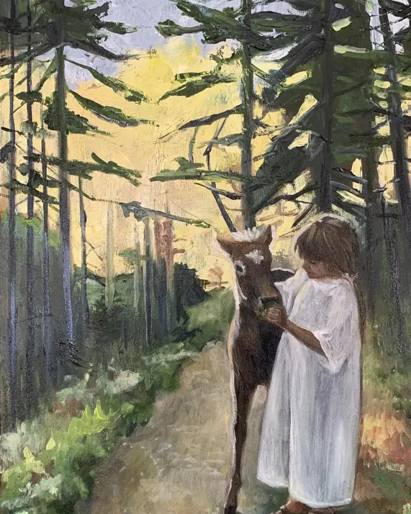 Летний пейзаж. Картина маслом 40×60 см — 40×60 см