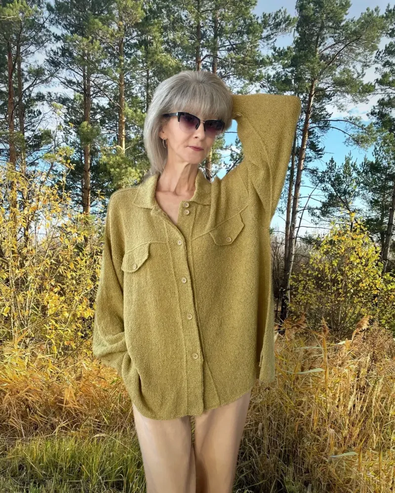 Рубашка оверсайз из букле