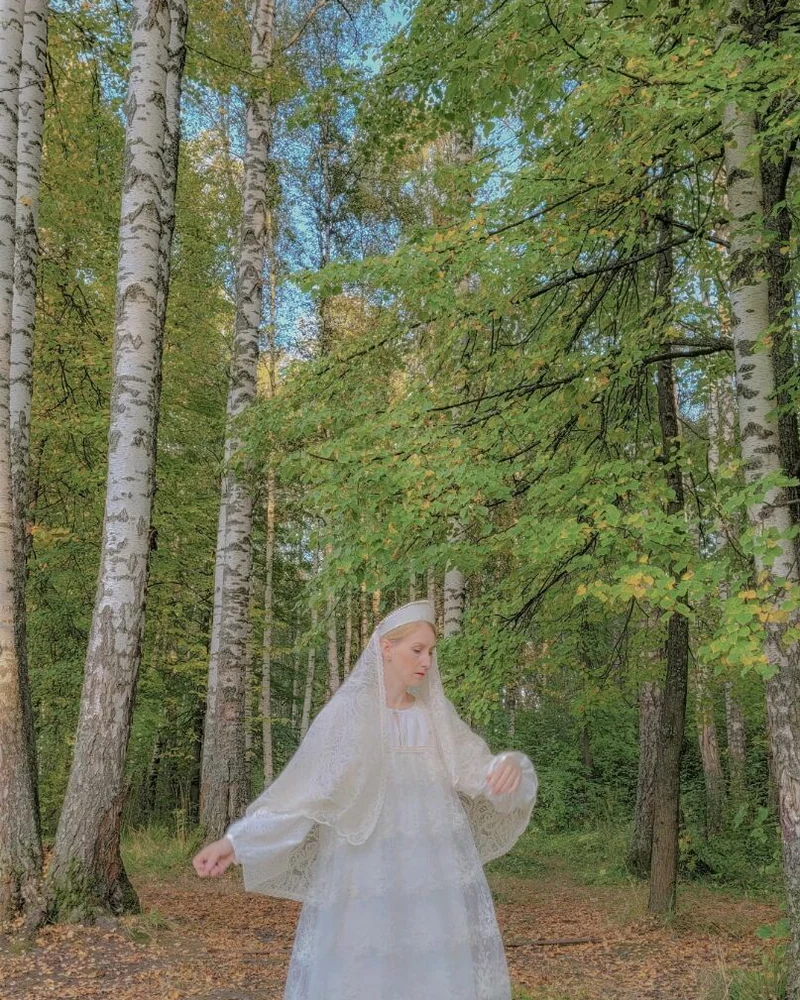 Платье «Берёзка белая», льняное