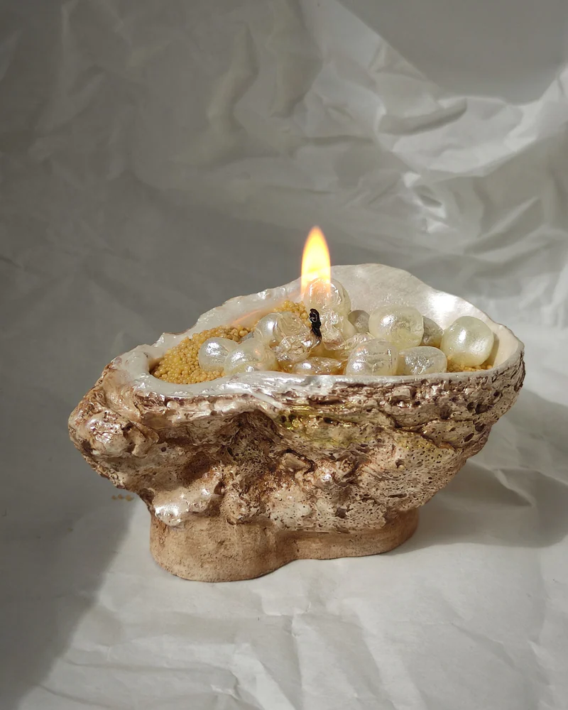 Свеча Ракушка с жемчугом