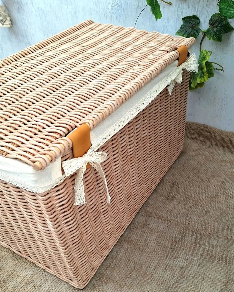 Корзина плетеная для белья