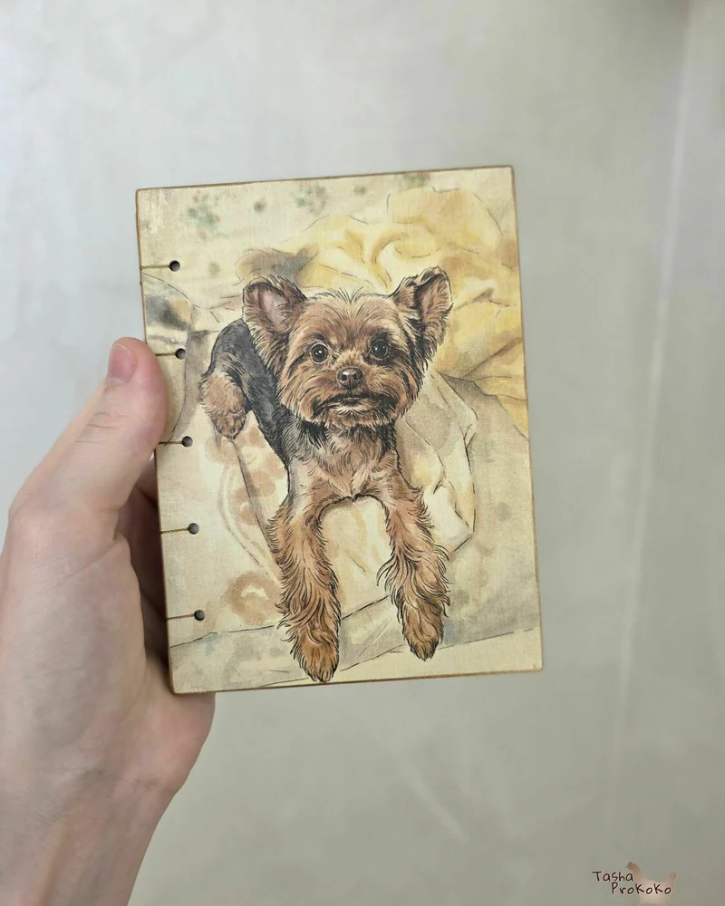 Деревянный блокнот А6 с вашим питомцем — Your Pet