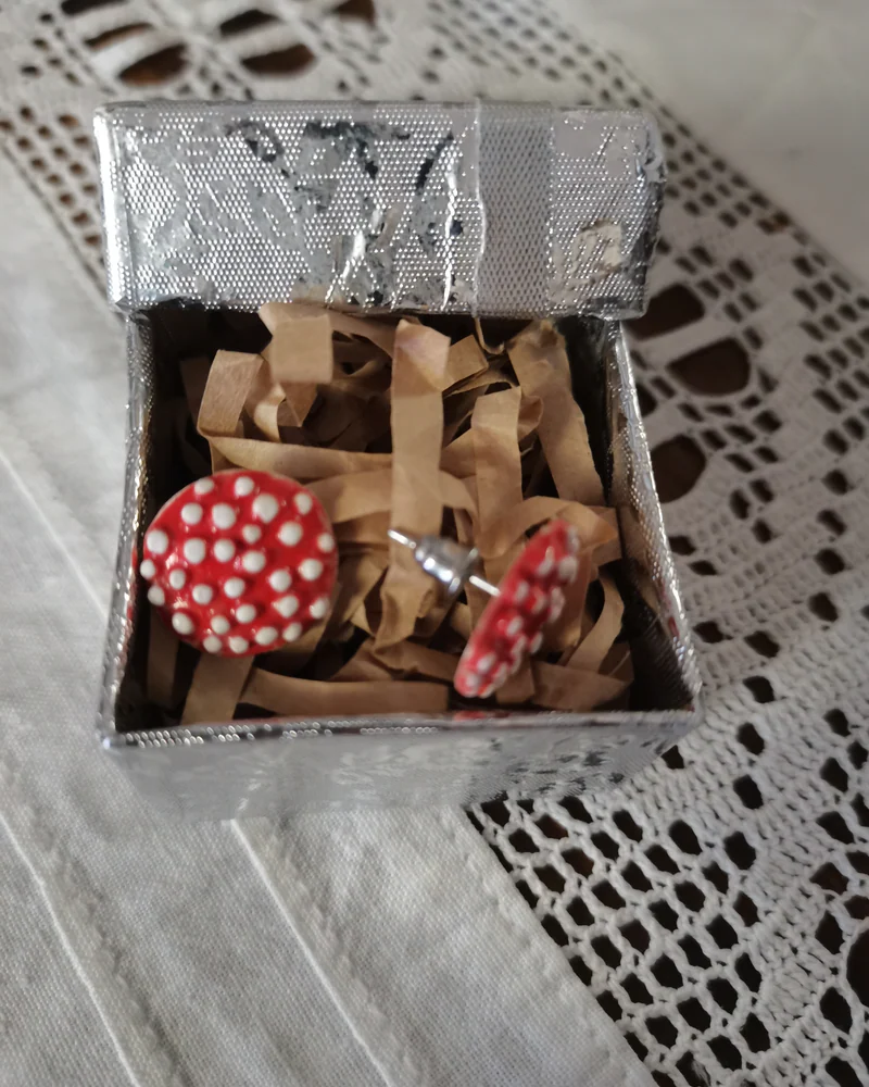 серьги мухомор — серьги мухомор