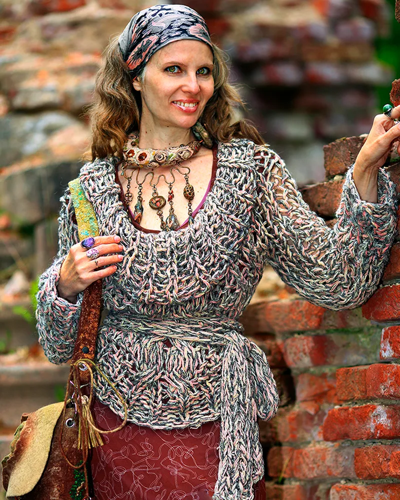 Джемпер "Розовые скалы".