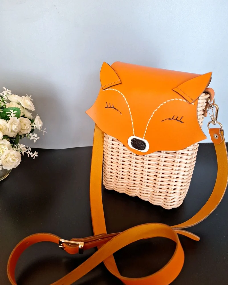 Детская плетёная сумочка Лисичка