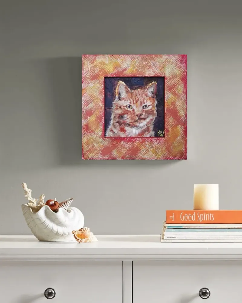Портрет кошки. Картина маслом 20×20 см — 20×20 см