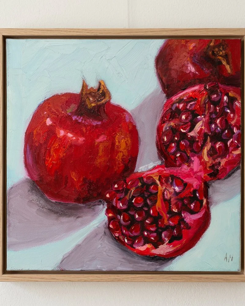 Картина маслом Гранат — размер 20*20