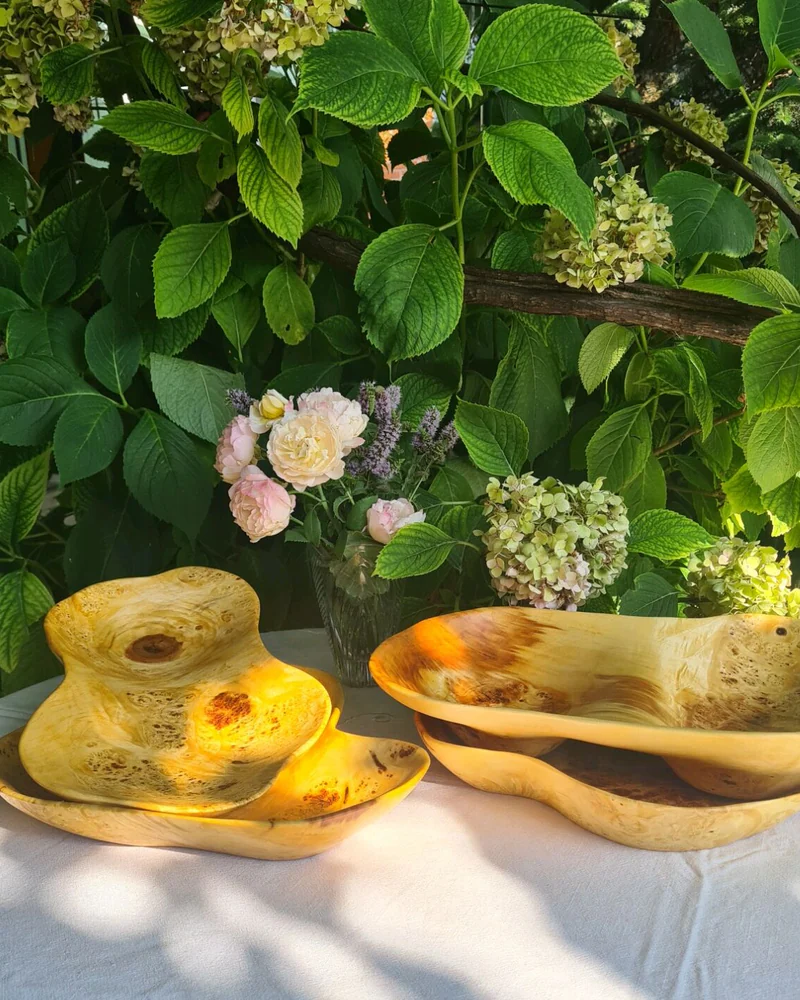 Блюдо для сервировки из капа клёна