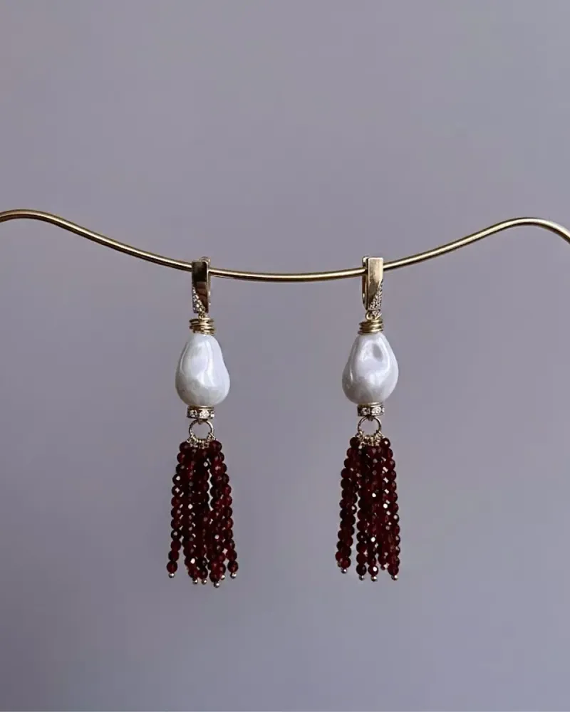 Серьги с крупными жемчужинами «Камея»