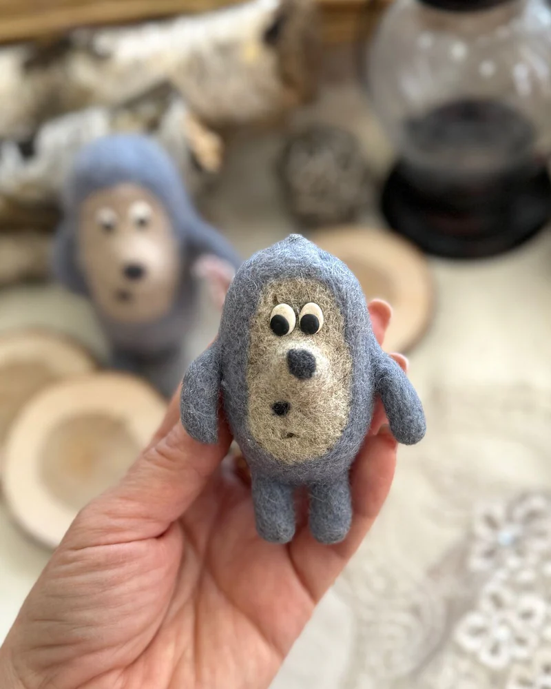 Игрушка валяная братья Ёжики