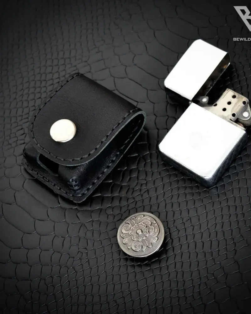 Чехол для Zippo кожаный — Чехол для Zippo черный кожаный