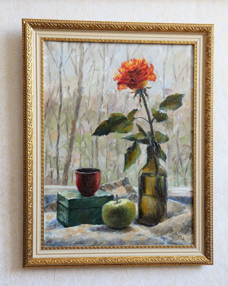 Роза дзен. Холст, масло. 2017 г
