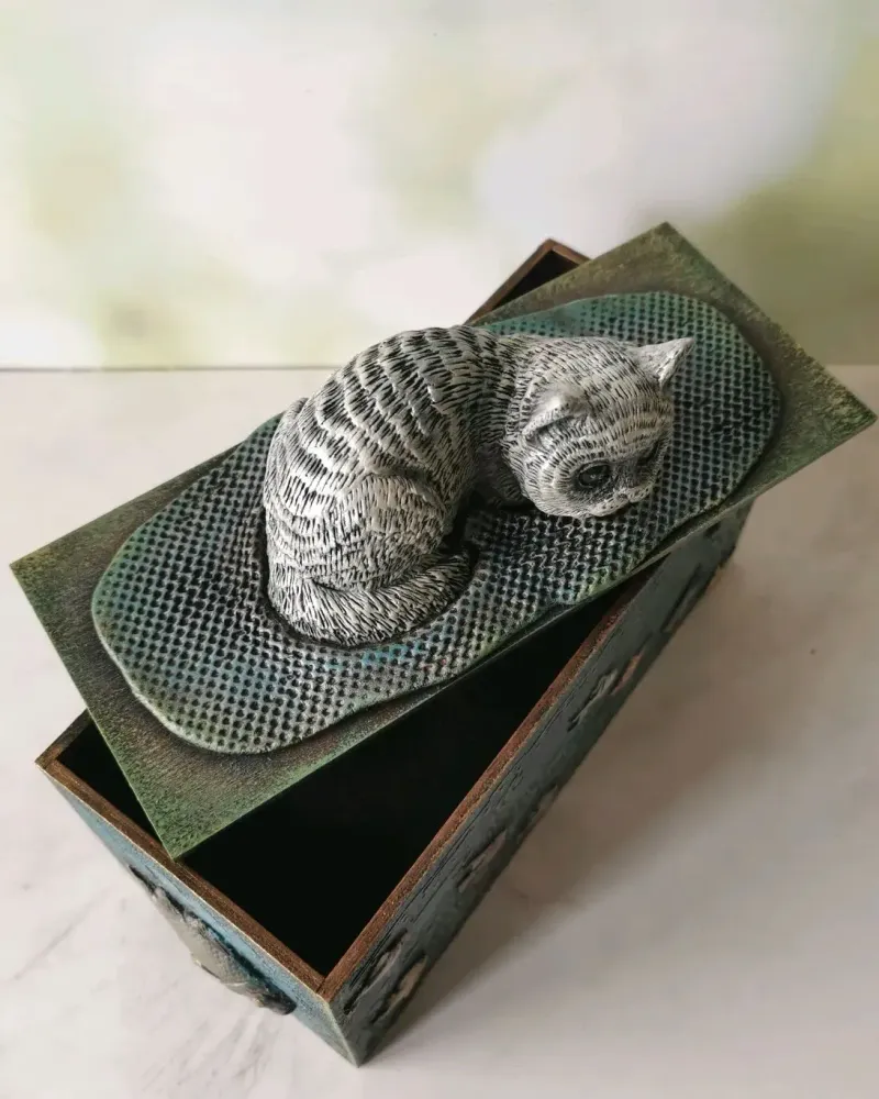 Шкатулка «Кот и аквариум»