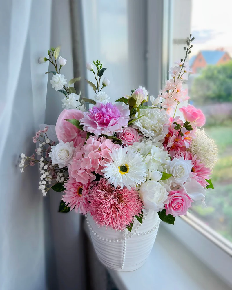 Объемная композиция в кашпо 💗