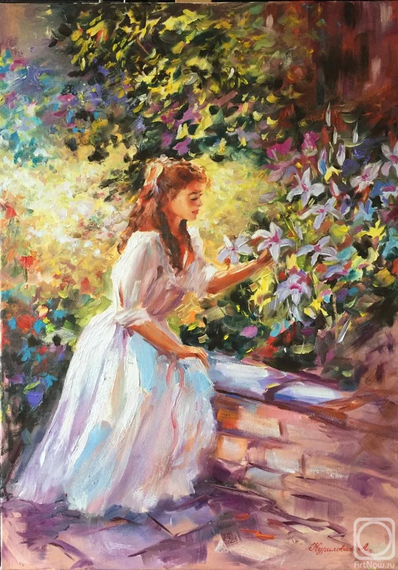 В саду