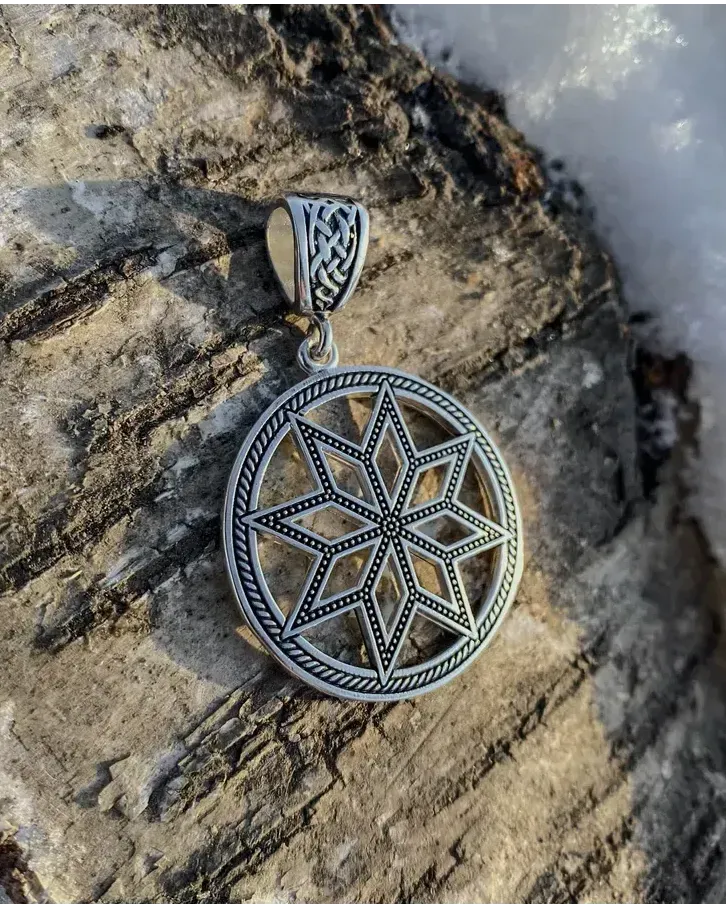 Оберег Алатырь из серебра 925 — 2,90 см
