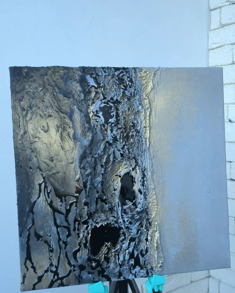 Картина акрилом в технике Mixed Media 40х40 см