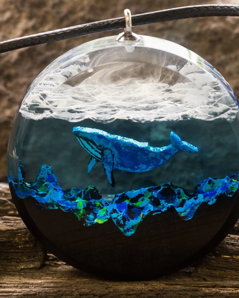 Кулон "Whale blue" — Основной вариант