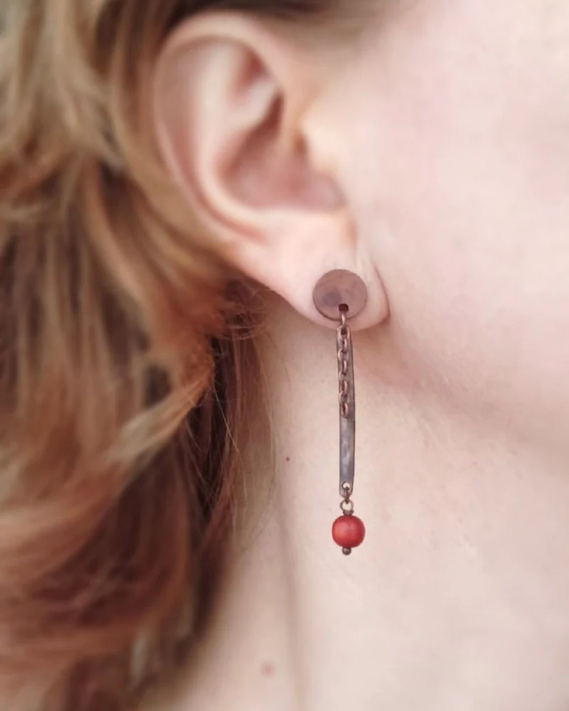 Серьги длинные Закатное солнце