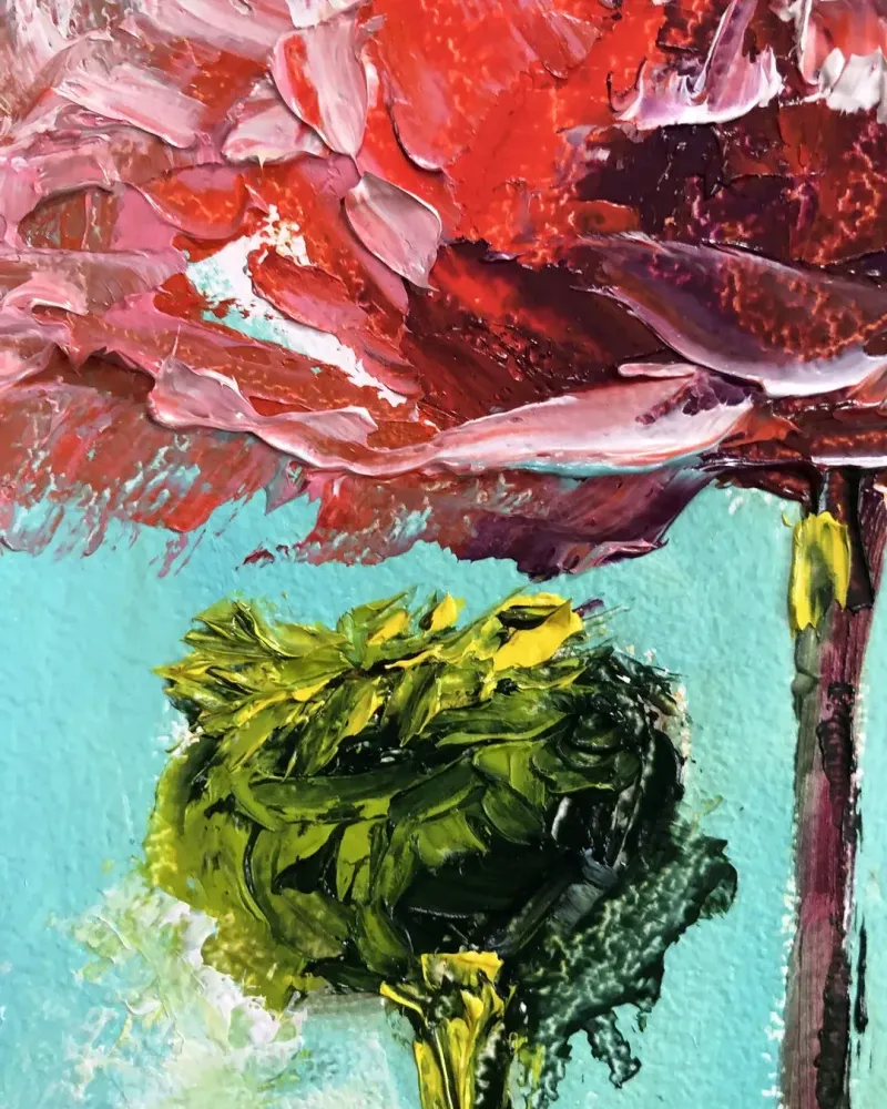 Мак. Картина маслом 18×23 см — 18×23 см