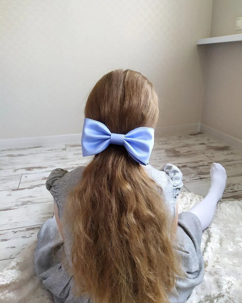 Атласный бант заколка для волос
