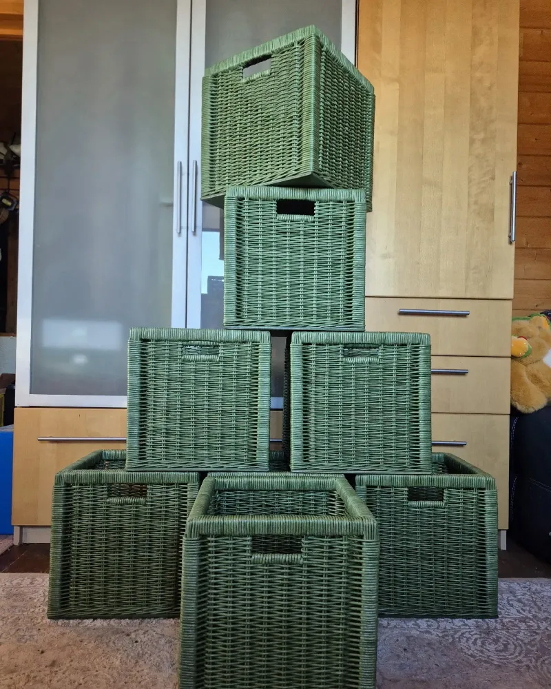 Плетёные короба для стеллажа IKEA Kallax