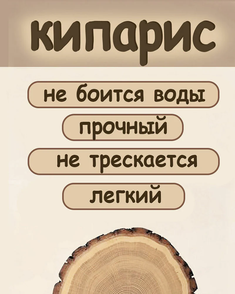 Собор - деревянный нательный крест из кипариса