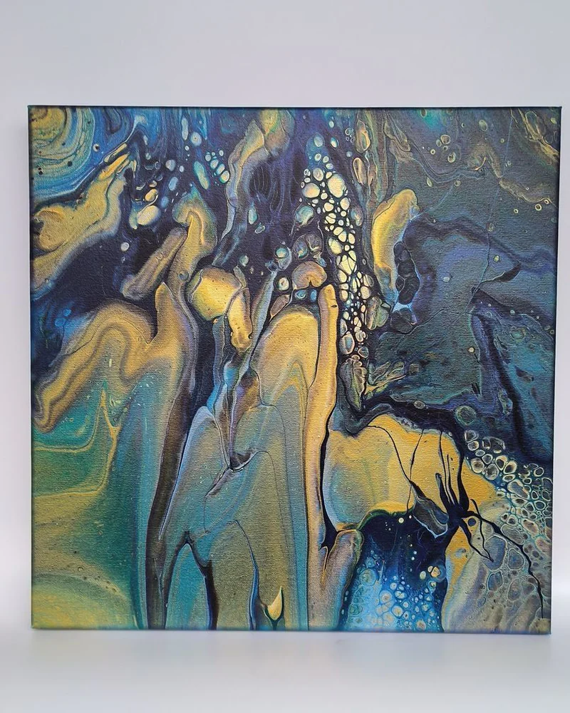 Картина жидким акрилом (fluid art) 40х40 см
