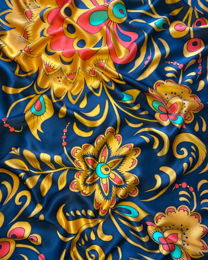 Платок «Хохлома» — 110×110 см