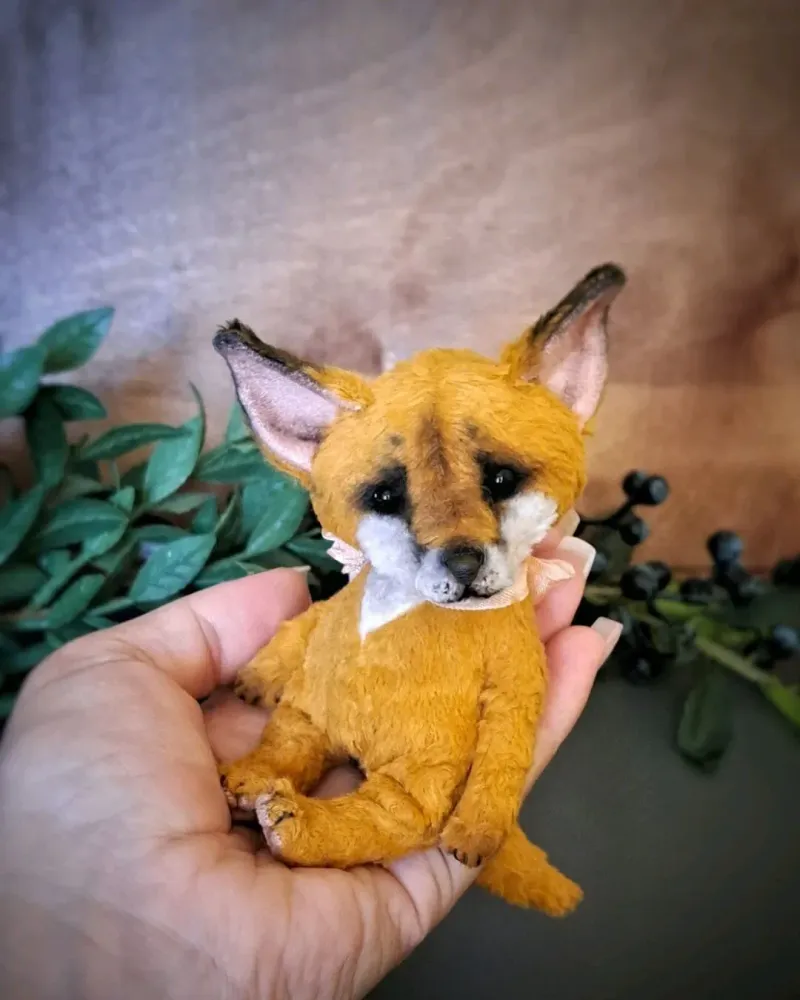 Карманный друг лисёнок Мишка, рыжий