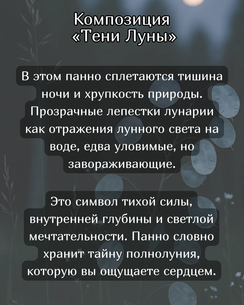 Панно 20х30 см "Тени луны" — Основное исполнение