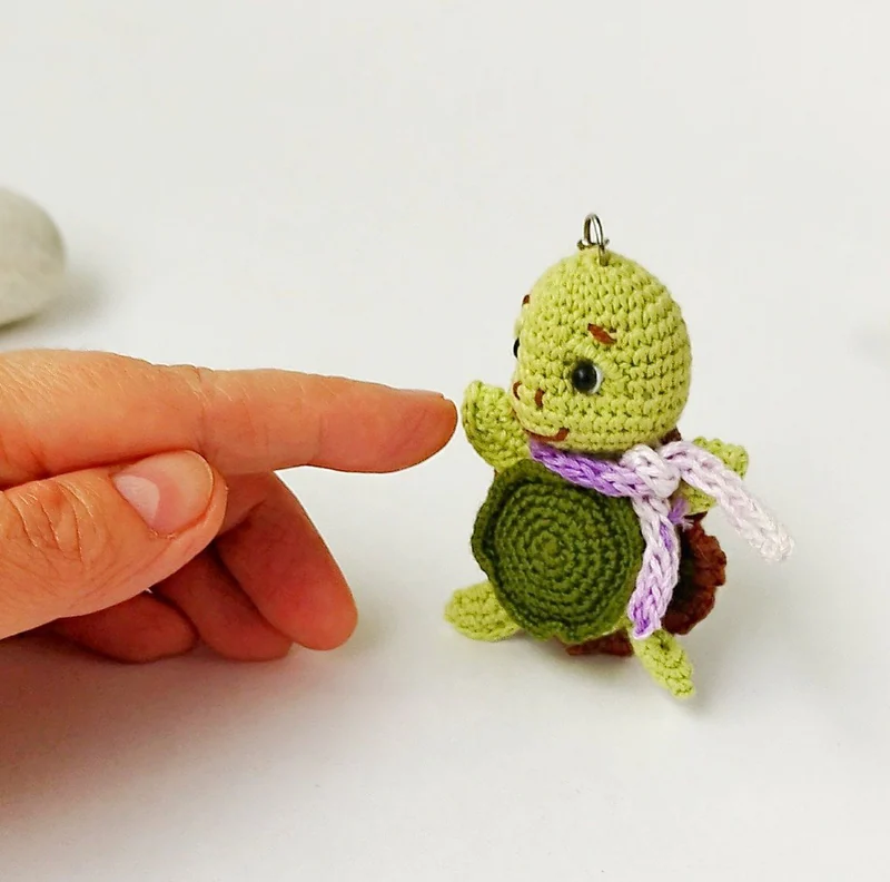 Миниатюрная черепашка, вязаная игрушка, Мини фигурки и статуэтки
