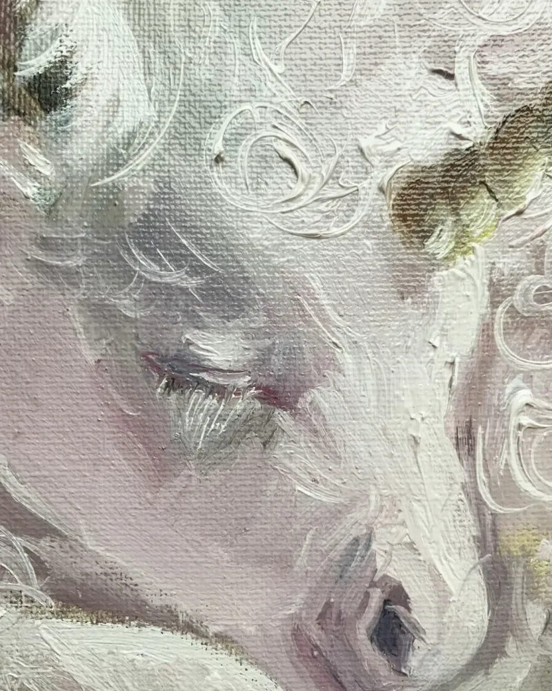 Единорог. Картина маслом 20×20 см — 20×20 см