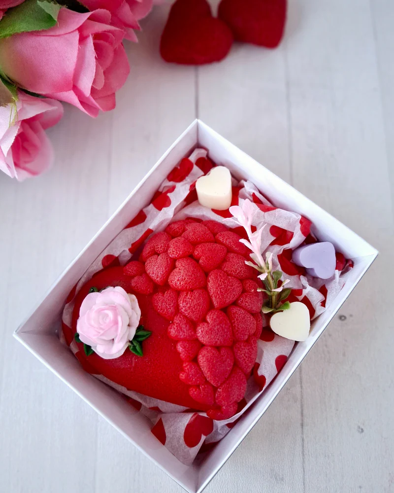Мыло "Сердце с розой"