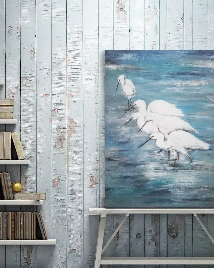 Цапли. Картина маслом 50×70 см — 50×70 см
